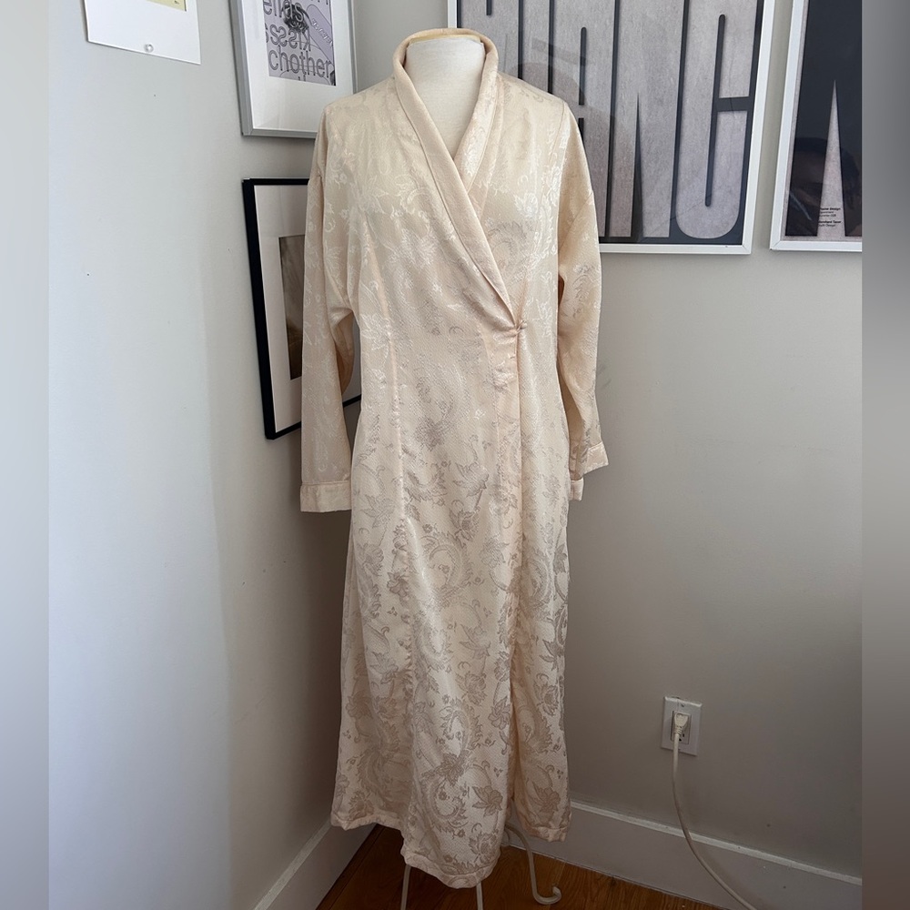 Elegant Cream Long Robe